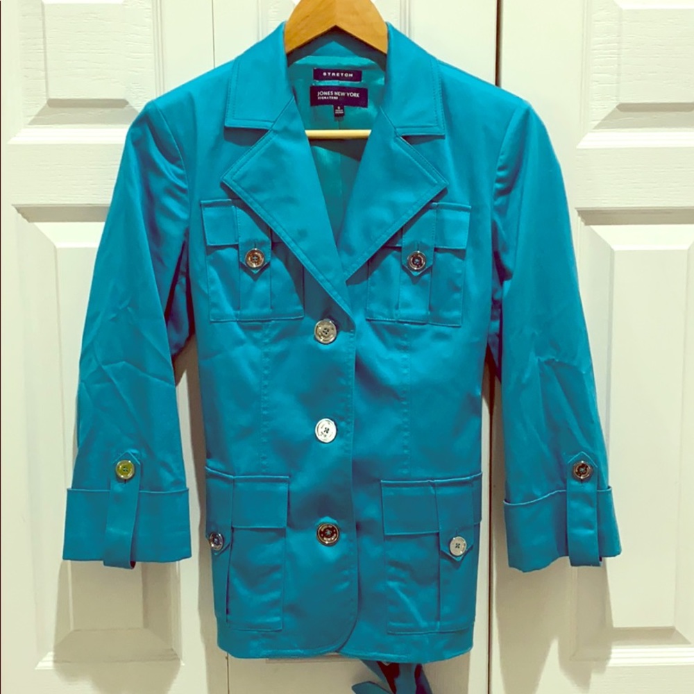 Jones New York Signature jacket -Small - Teal